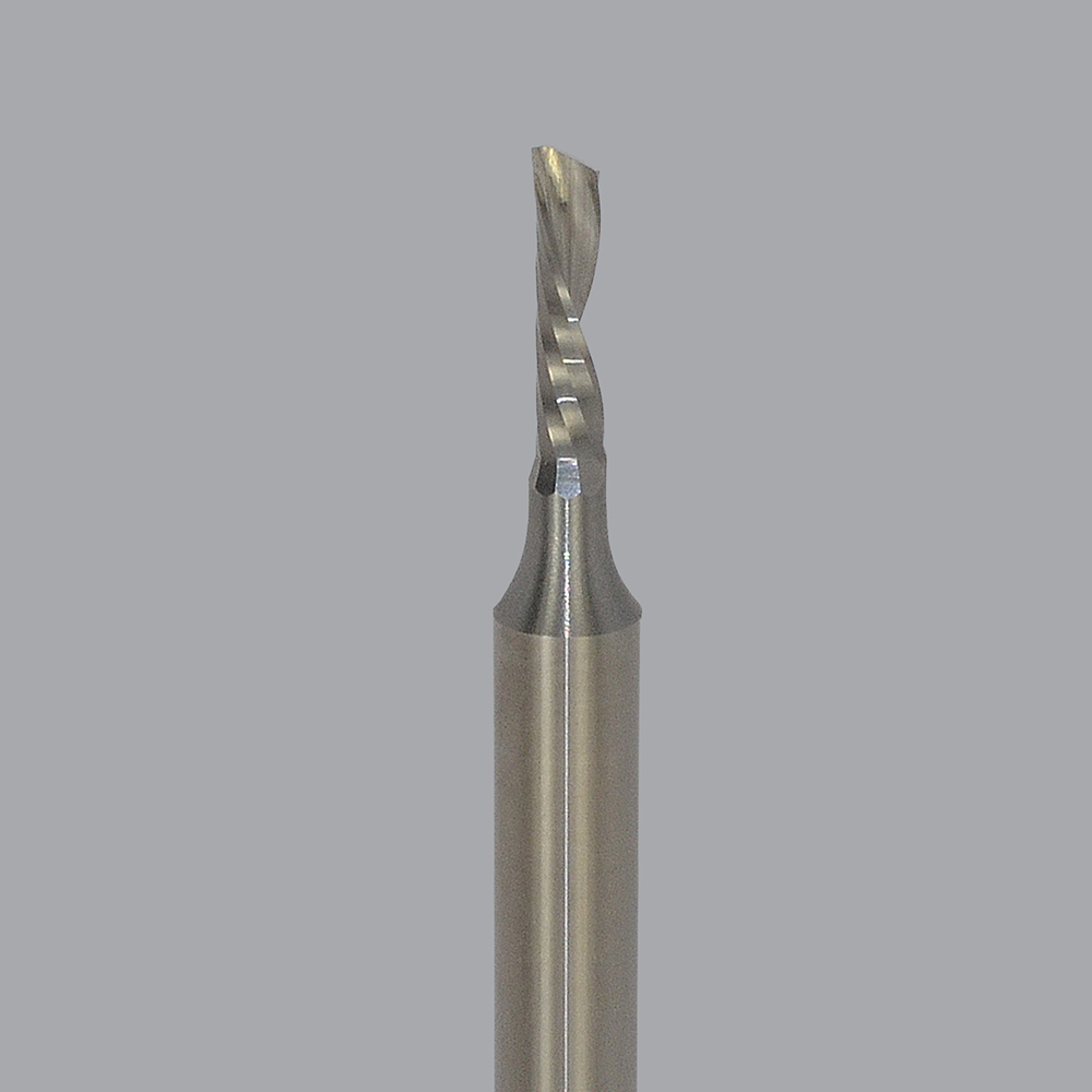 Solid Carbide router, 1 flute, downcut O flute